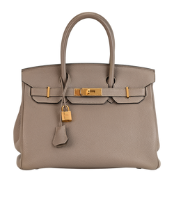 Birkin 30 In Togo Gris Asphalt, A (2017), CL/K/L/DB, 3*
